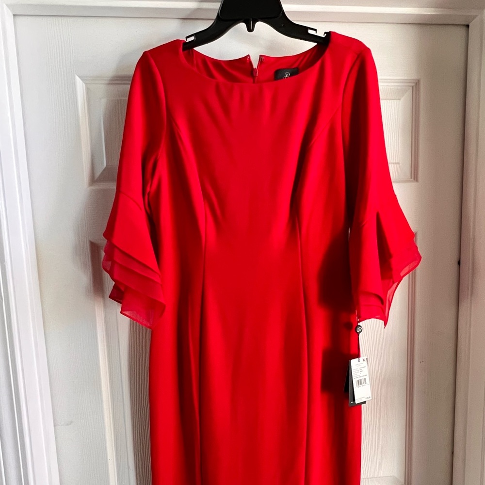 Gorgeous NWT Adrianna Papell red sheath dress